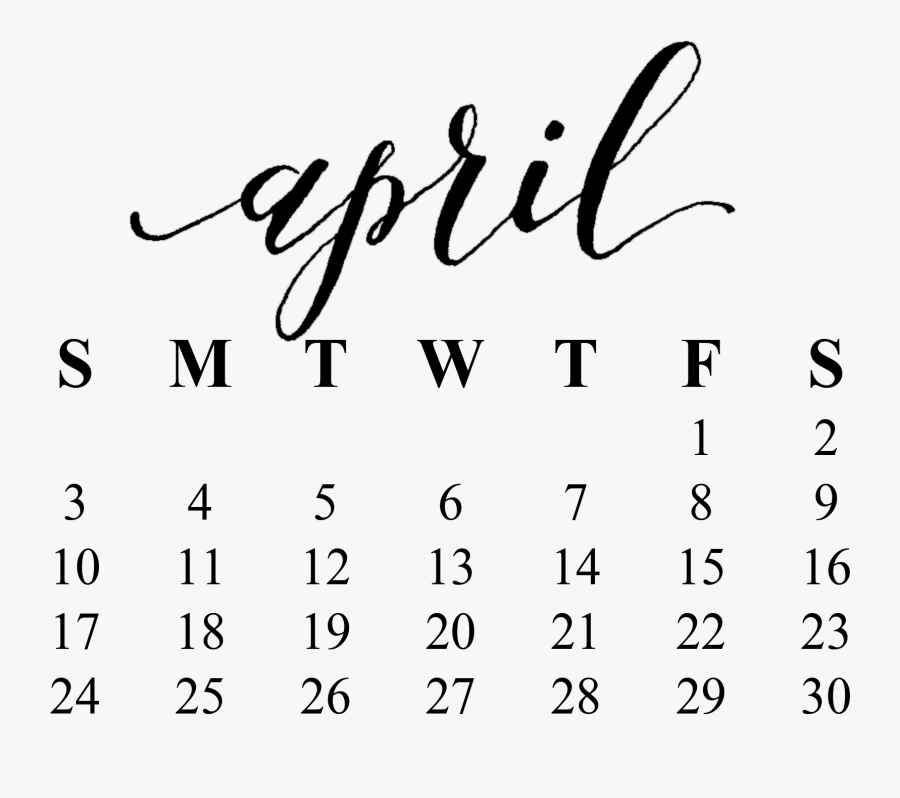 Transparent September Calendar 2019 Png, Transparent Clipart