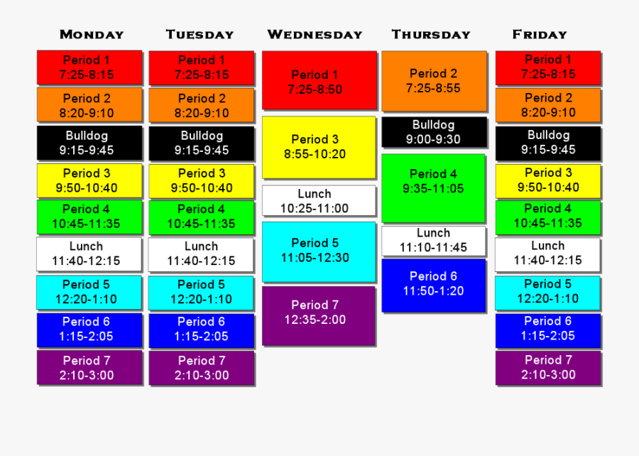 Us High School Schedule High School Class Timetable Free Transparent Clipart ClipartKey