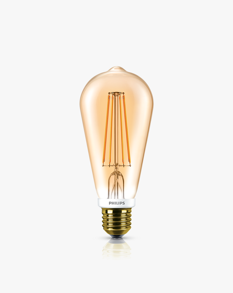 Clip Art Premium Led Vintage Filament - Philips Filament Led Bulbs, Transparent Clipart