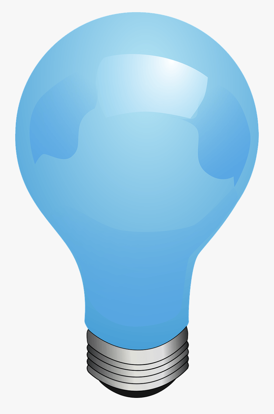 Electricity Clipart Electric Bulb - Light Blue Light Bulb, Transparent Clipart