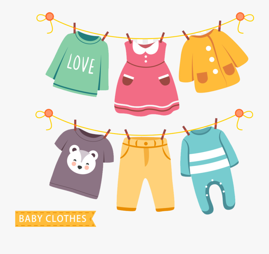 Baby Clothing Rack Illustration, Transparent Clipart