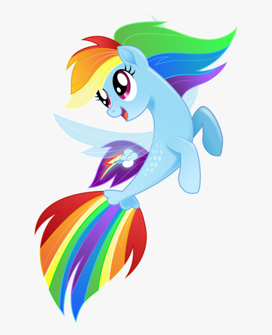 Sea Pony Rainbow Dash, Transparent Clipart