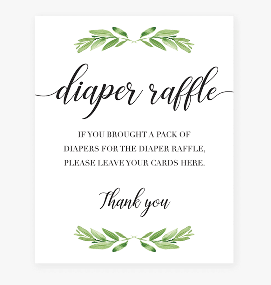 Clip Art Printable Baby Shower Bingo - Diaper Raffle Sign Printable Free, Transparent Clipart