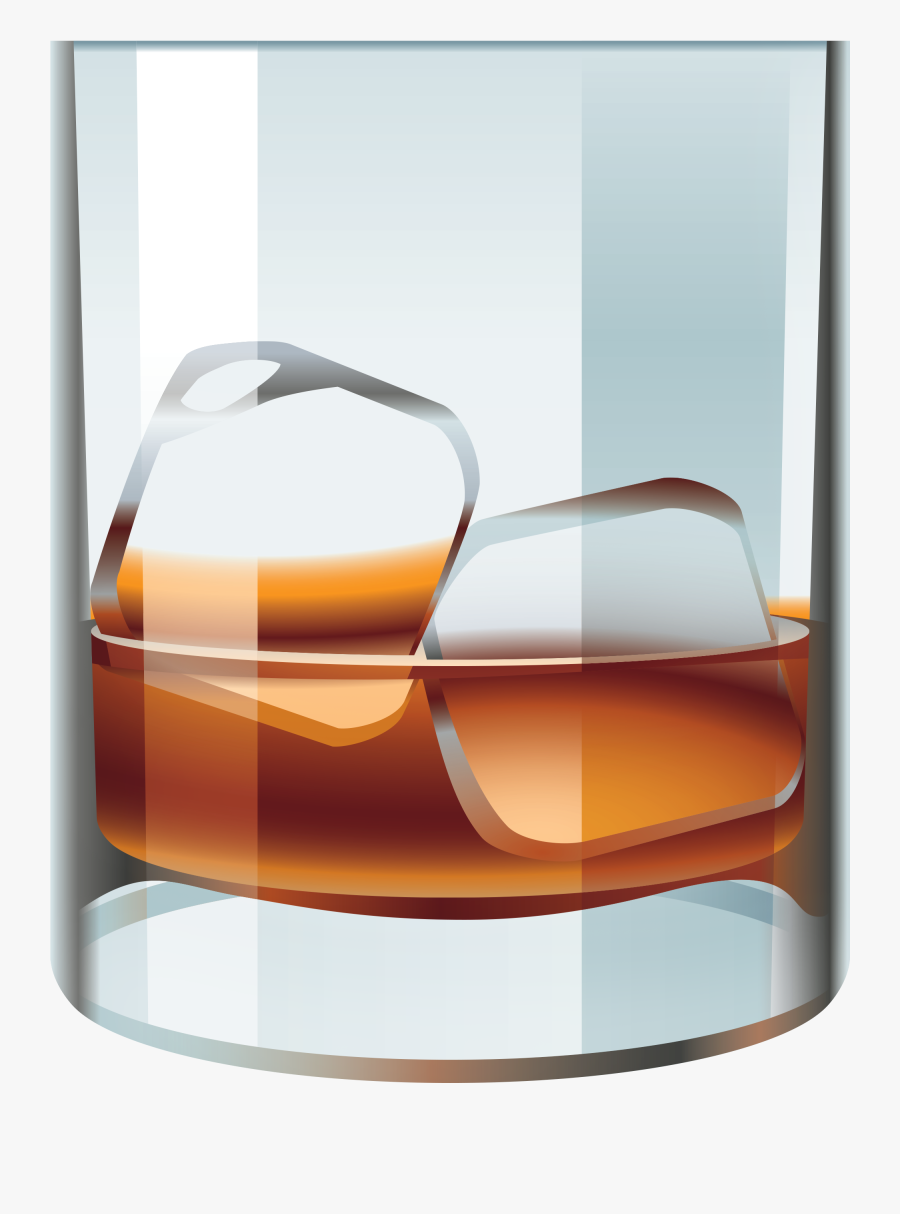 Glass With Whiskey And Ice Png Vector Clipart - Scotch Clipart, Transparent Clipart