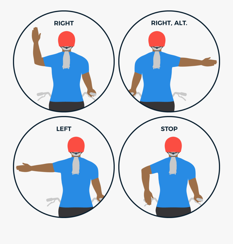 Graphics Showing The Different Hand Signals Used To - Hand Signals With Man, Transparent Clipart