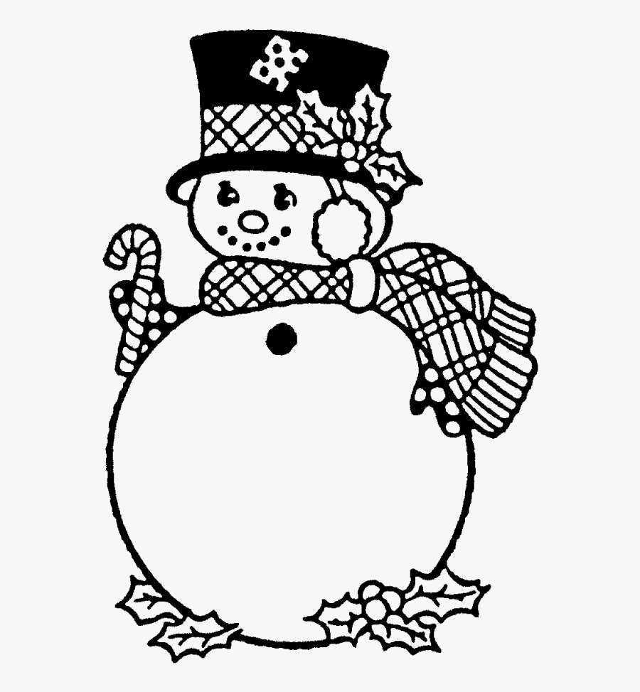 Transparent Snowman Face Png - Scarf Winter Hat Colouring, Transparent Clipart