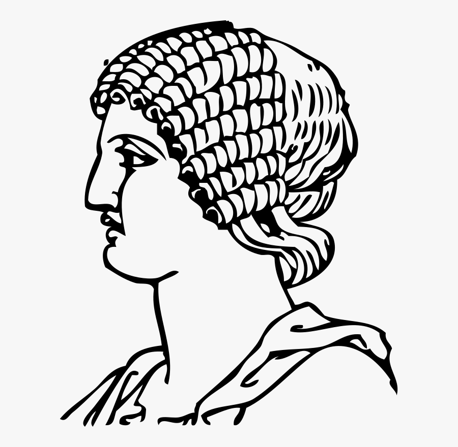 Grecian Hairdressing 11 Clipart Icon Png - Ancient Greece Clipart Black And White, Transparent Clipart