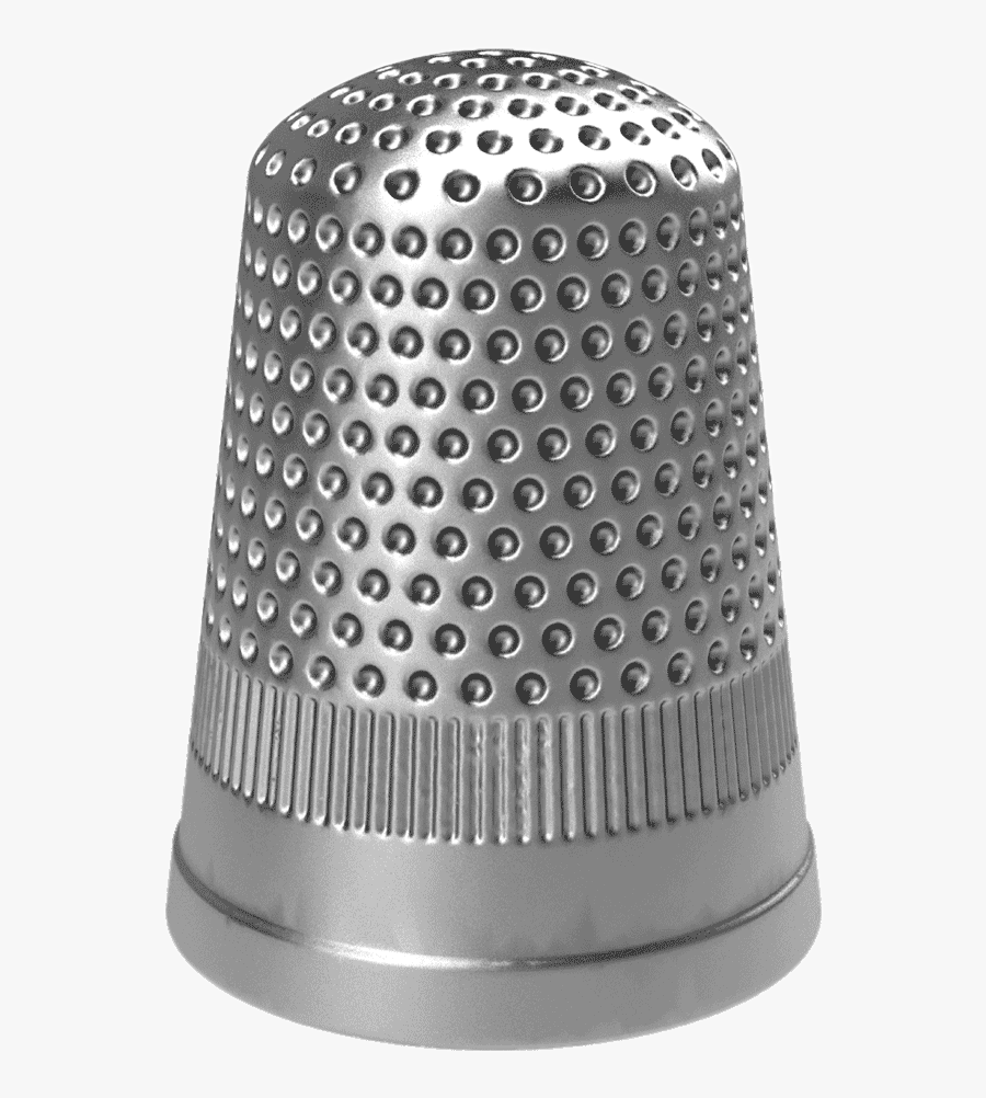 Grey Metallic Thimble - Monopoly Thimble Png, Transparent Clipart