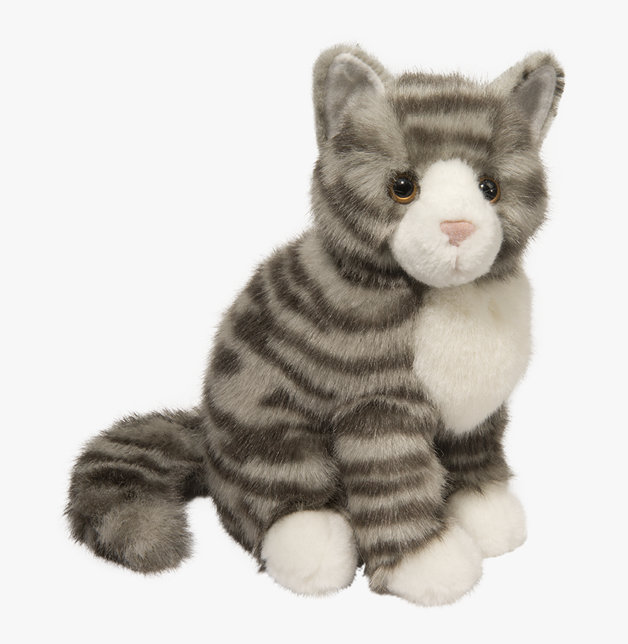Clip Art Little Grey Cat - Stuffed Animal Cat, Transparent Clipart