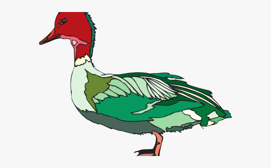 Red Duck Cliparts - Red And Green Ducks, Transparent Clipart