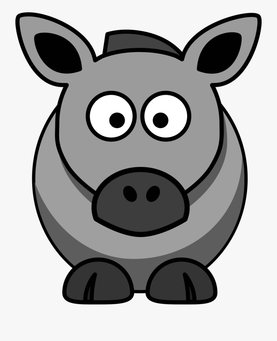 Donkey Horse Cartoon Drawing Download - Cartoon Farm Animals Horse, Transparent Clipart