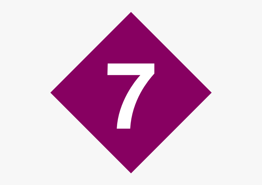 Purple Number 7, Transparent Clipart