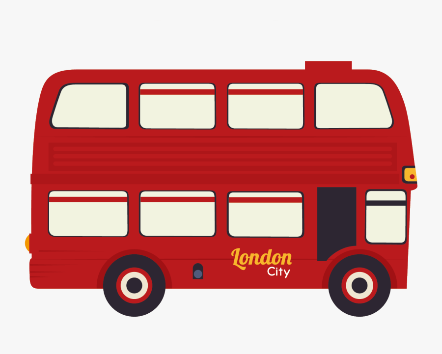 Clip Art London Decker Bus Doubledecker - Double Decker Bus Illustration, Transparent Clipart