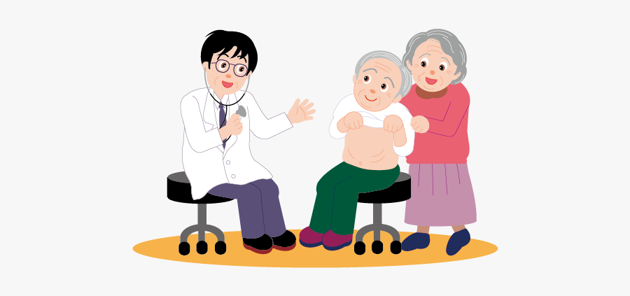 Clip Art Physician Illustration - Doctor Examining Patient Cartoon, Transparent Clipart