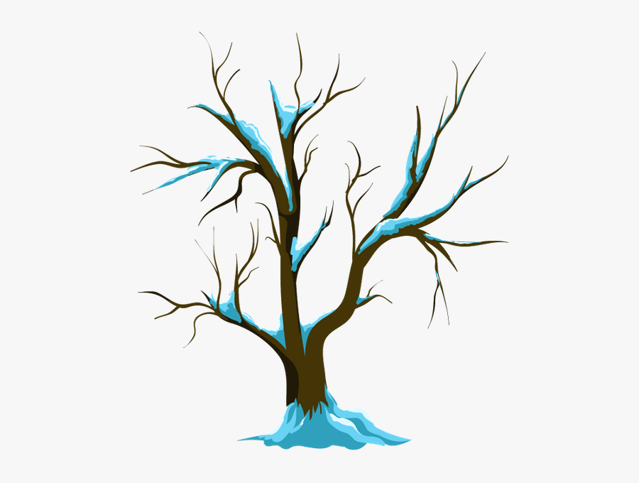 Дерево, Снег, Сухое Дерево - Winter Season Tree Clipart, Transparent Clipart