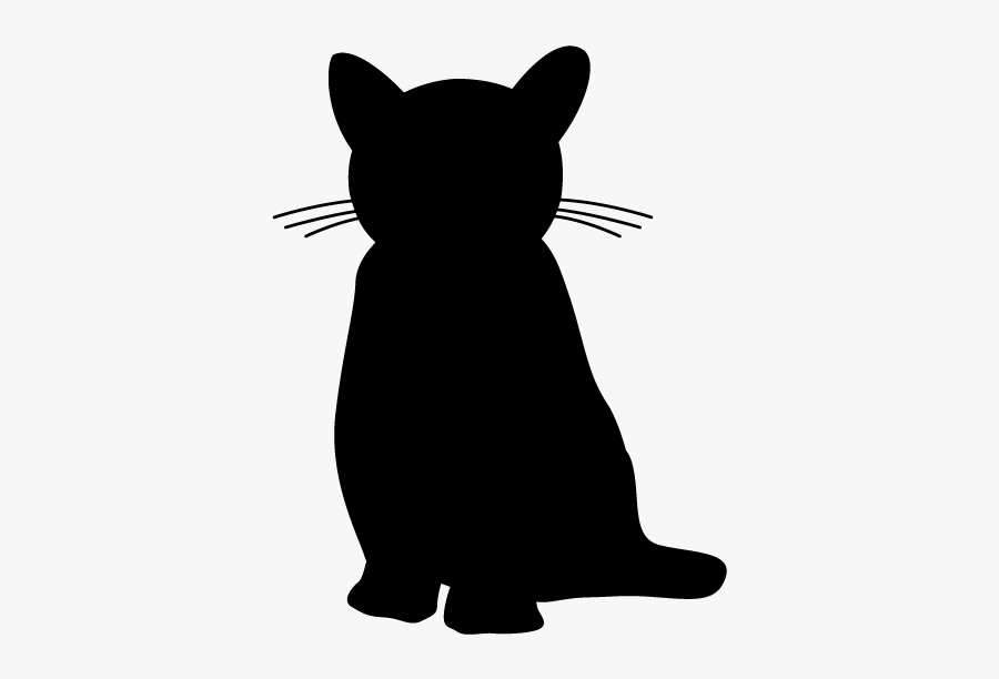 Cat Silhouette Stamp, Transparent Clipart