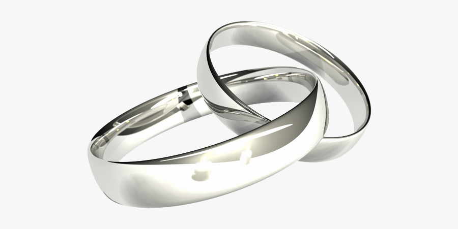Silver Rings Wedding Png, Transparent Clipart