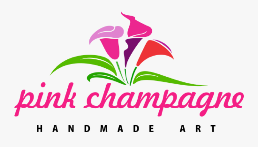 Pink Champagne Handmade Art Clipart , Png Download - Graphic Design, Transparent Clipart