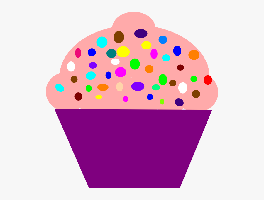 Cute Birthday Cupcakes Png - Cartoon Pink Cupcake Clipart, Transparent Clipart