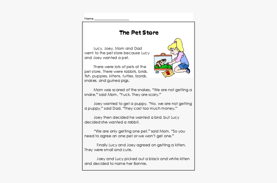 Clip Art Stories Pages Printables Pinterest - Printable Short Stories For Grade 1, Transparent Clipart