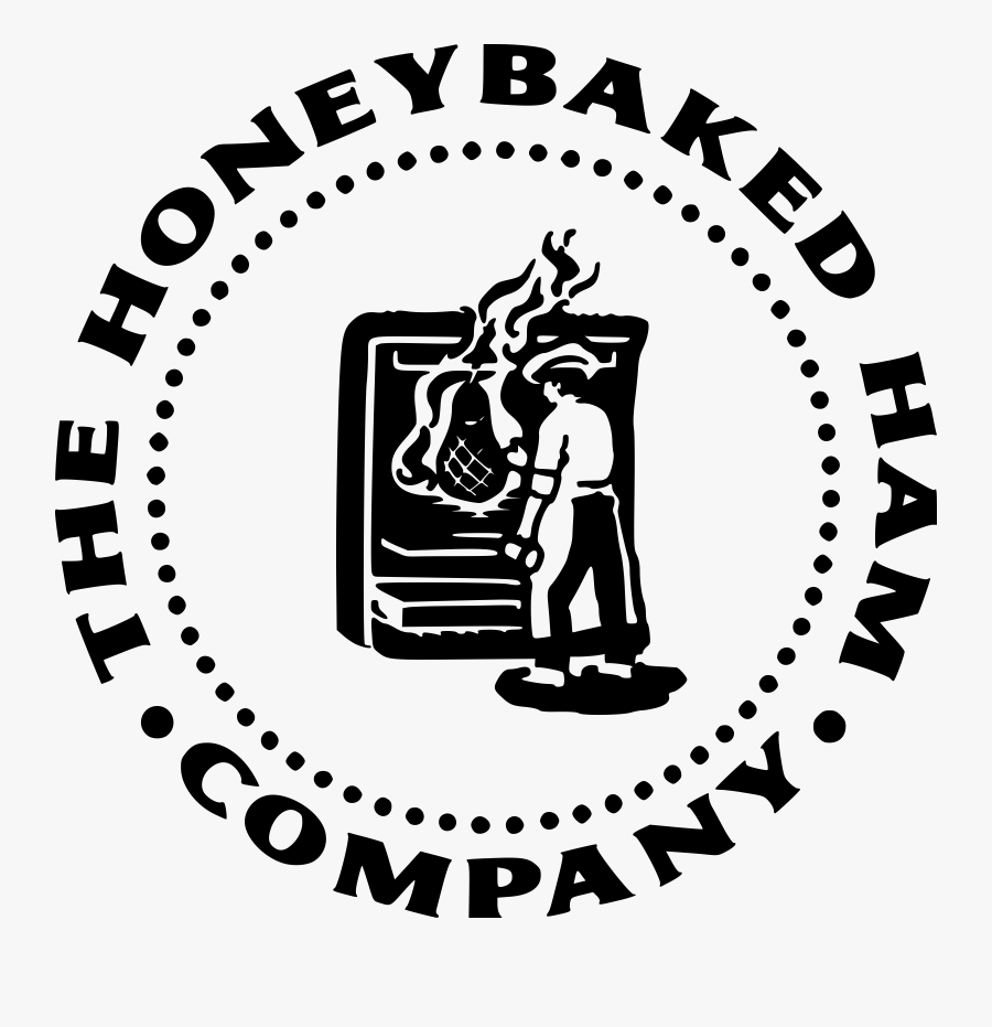 Honeybaked Ham Logo Black And White - Honeybaked Ham, Transparent Clipart