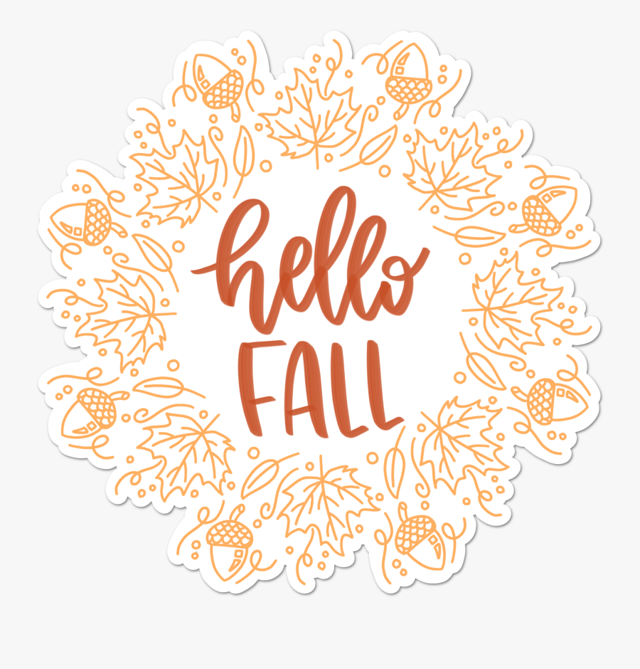 Transparent Hello My Name Is Clipart - Transparent Hello Fall Clipart, Transparent Clipart