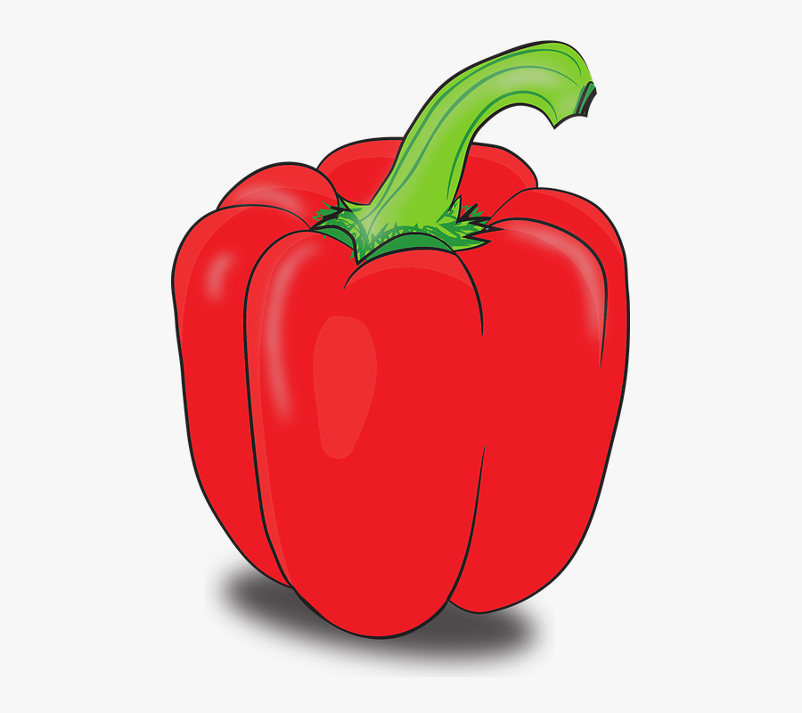 Red Bell Pepper, Transparent Clipart