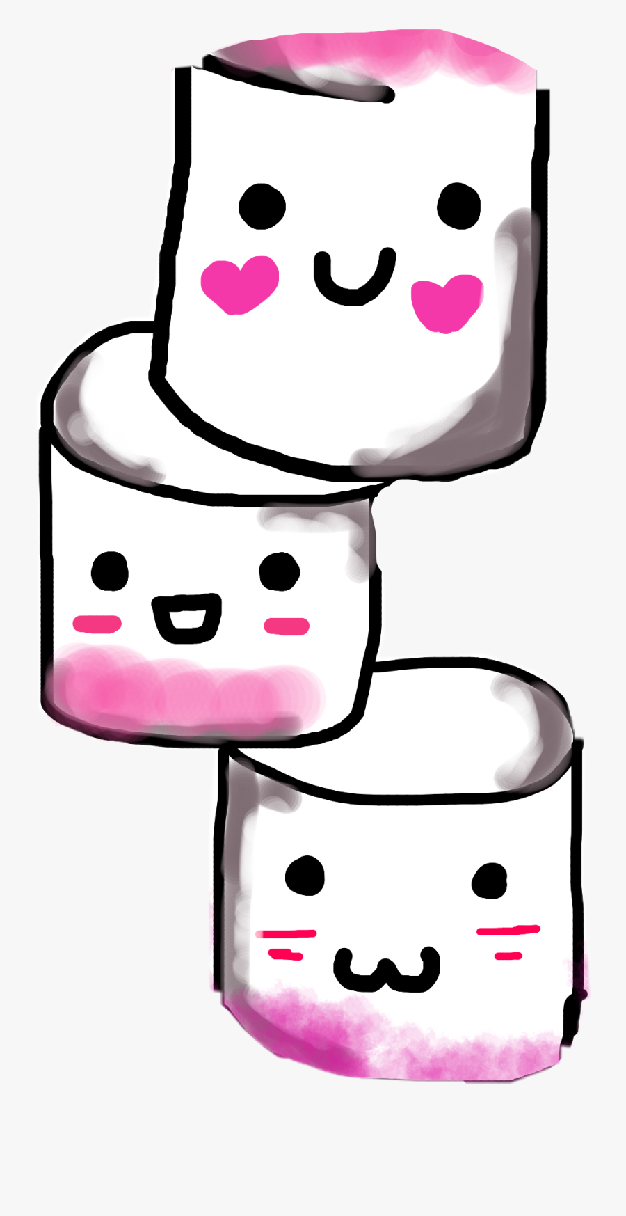 #marshmallows #stickers #kawaii #freetoedit, Transparent Clipart
