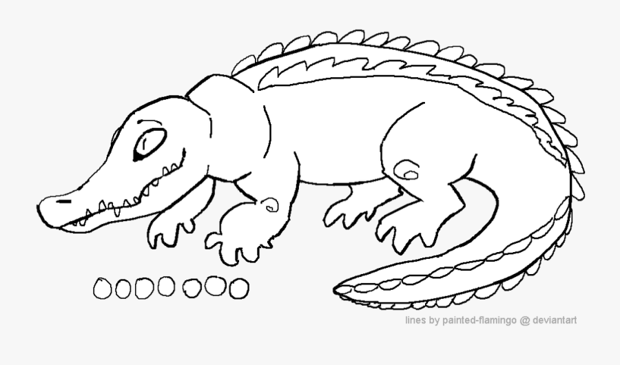 Croc Lineart - Alligator Furry Ref Sheet, Transparent Clipart