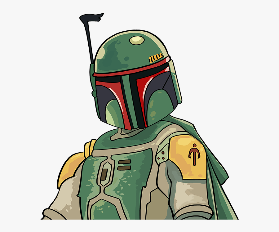 How To Draw Boba Fett - Boba Fett Chest Drawing, Transparent Clipart