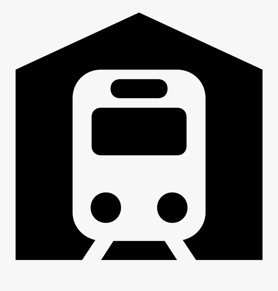 Railroad Clipart Front Train - Train Station Icon, Transparent Clipart