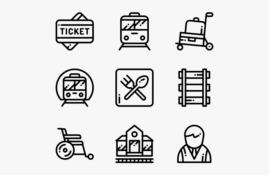 Railway - Algorithm Icon, Transparent Clipart