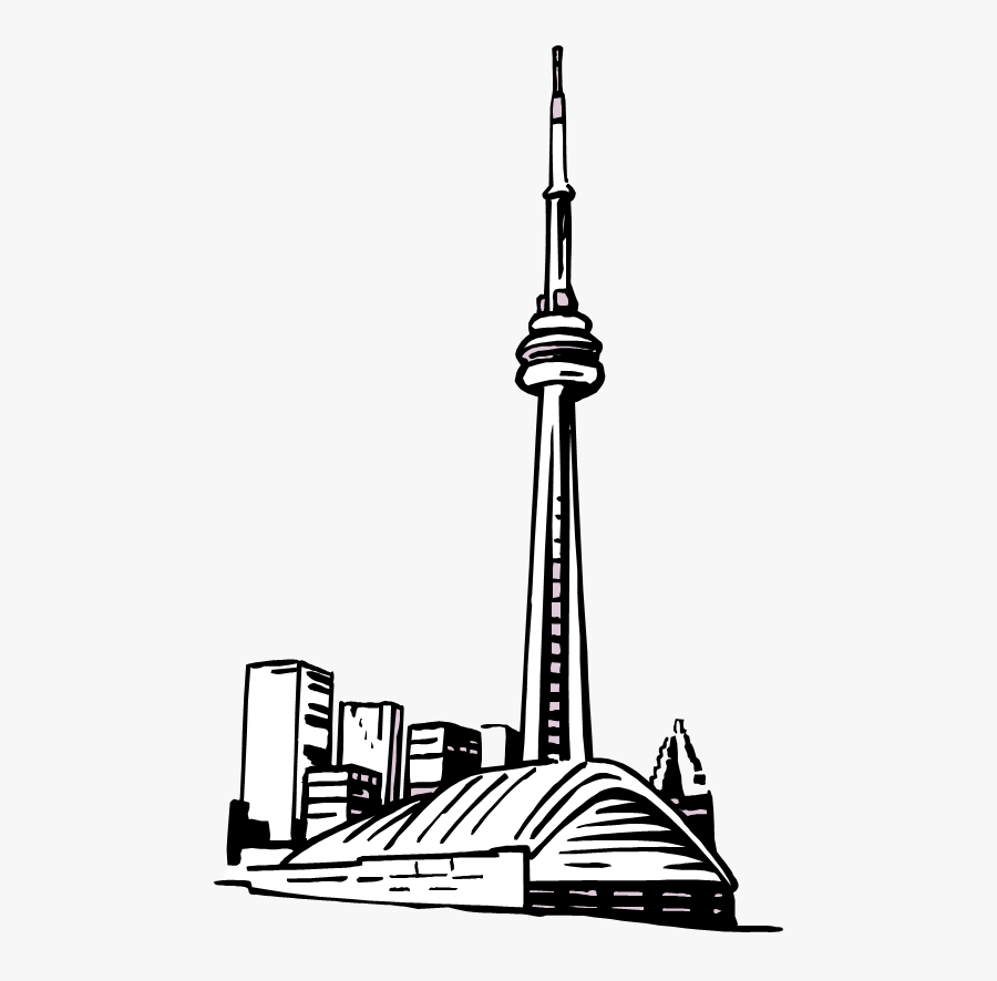 Cn Tower Drawing Easy - Simple Cn Tower Drawing , Free Transparent ...