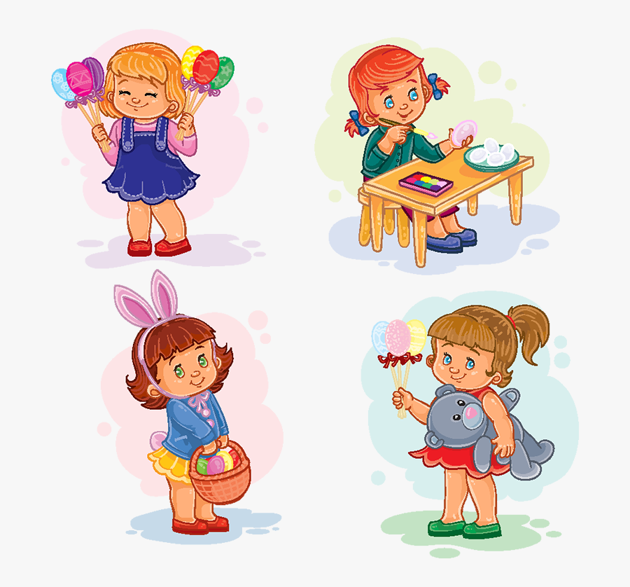 Clip Art Illustrations Of - Bambini Clipart, Transparent Clipart