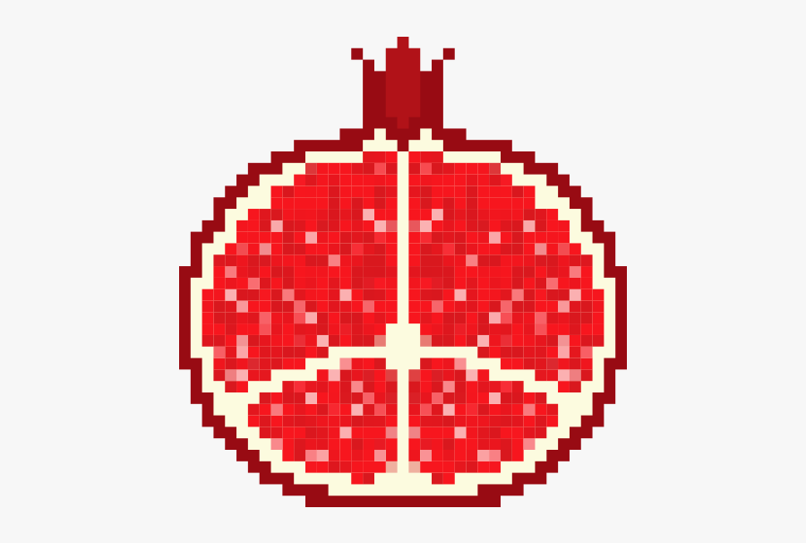 Pixel Art Fruit Pomegranate, Transparent Clipart