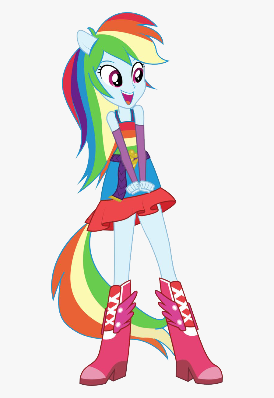 Rainbow Dash Equestria Girl Dress, Transparent Clipart