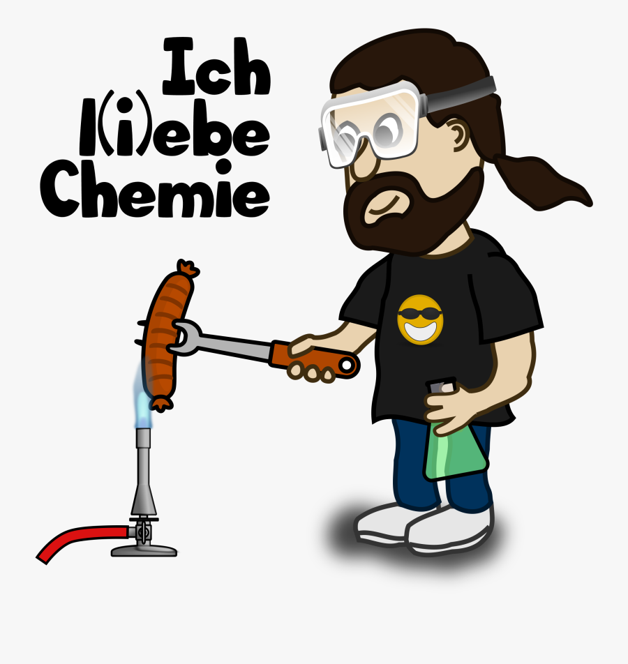 Ich Liebe Chemie Clip Arts - Male Cartoon Character With Ponytail, Transparent Clipart