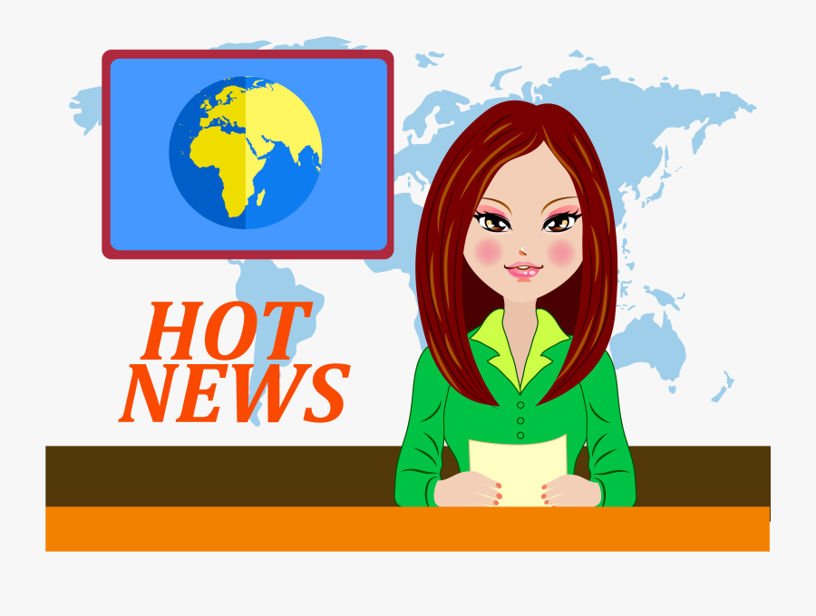 Clipart Tv News Anchor - Cartoon Tv News Png, Transparent Clipart