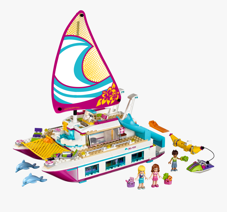 Sunshine Catamaran Lego Friends - Lego Friends Boat Set, Transparent Clipart