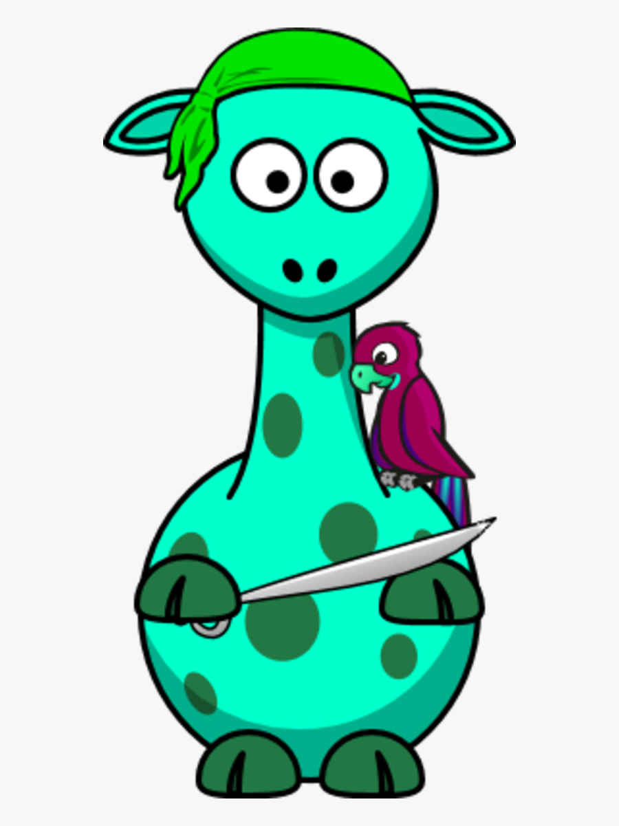 Pirate Sword Giraffe - Cartoon Giraffe, Transparent Clipart