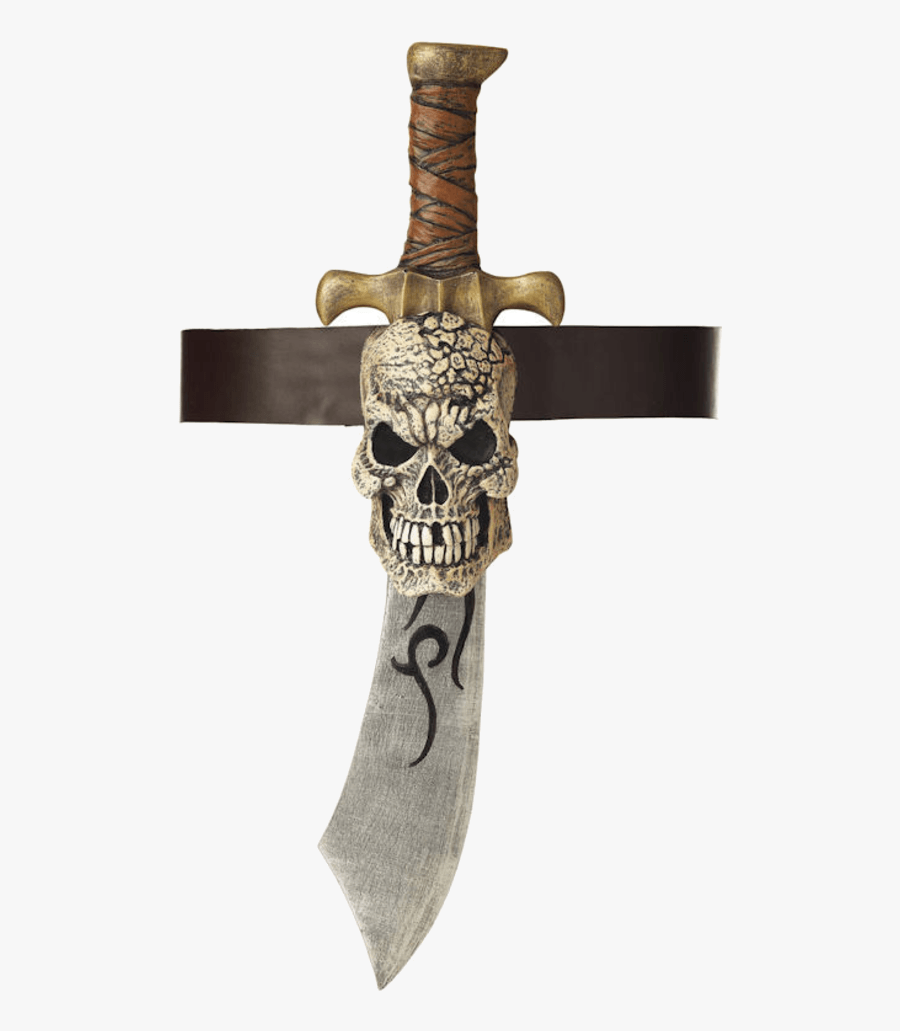 D Épée De Pirate - Skull Pirate Dagger Kids, Transparent Clipart