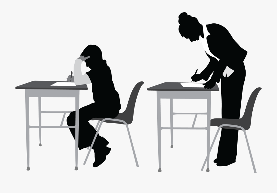 Teacher And Student Clipart Black And White Png, Transparent Clipart