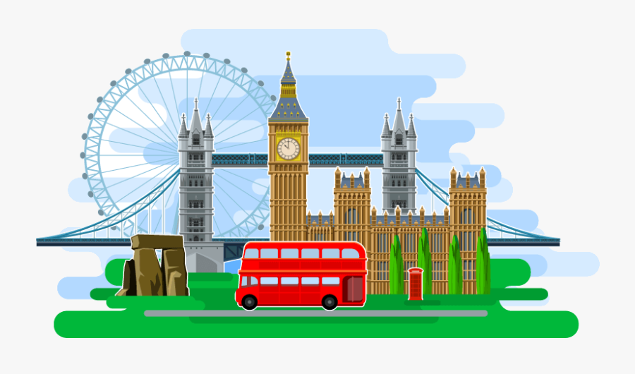 London Directory Main Bus Booth Westminster Bridge - Clock Tower, Transparent Clipart