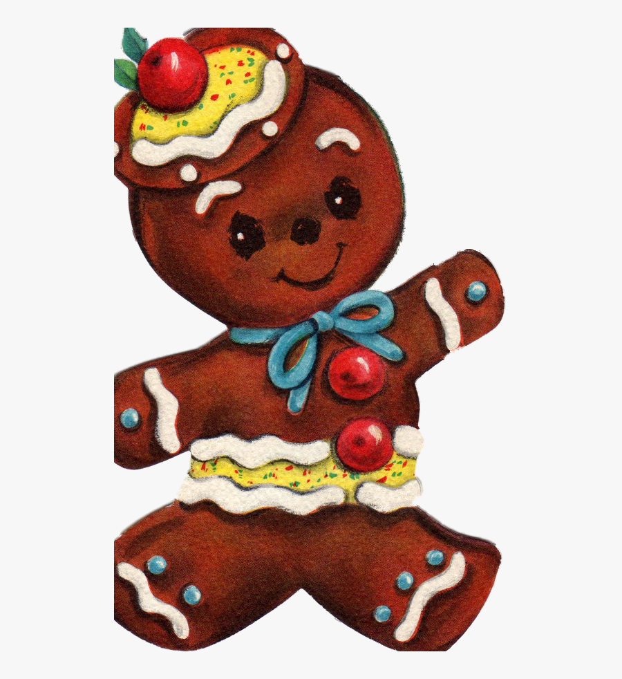 Christmas Gingerbread Man Cartoon Characters, Transparent Clipart