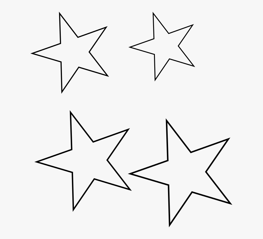 I Cut Two Of The Marked One And Sewed Them On Top Of - Star Outline, Transparent Clipart