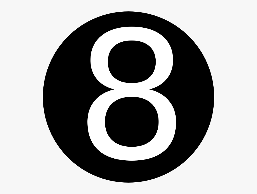 Number 8 In A Circle, Transparent Clipart