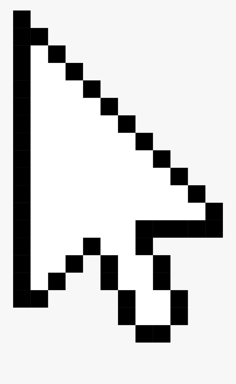 Mouse Cursor - Pixelated Mouse Cursor, Transparent Clipart