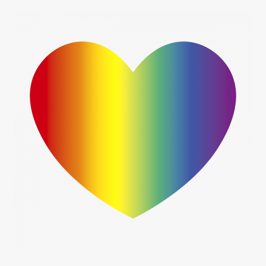 Rainbow Transparent Love Hearts, Transparent Clipart