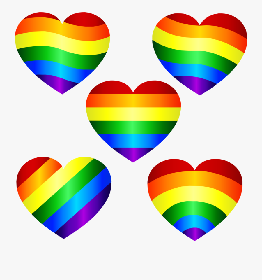 Transparent Background Rainbow Heart Png, Transparent Clipart