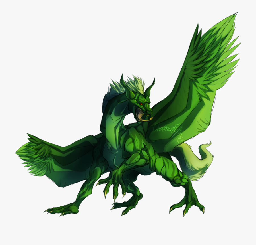 I Am The Green Dragon Weasyl - Green Dragon With Wings, Transparent Clipart